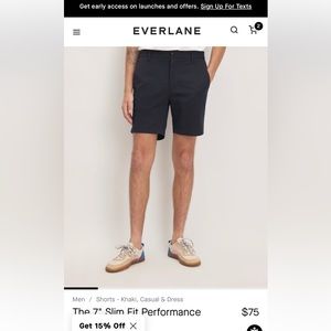 Navy Everlane Short